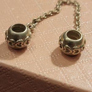Pandora Band of Hearts safety chain charm